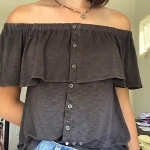 Off the shoulder soft and sexy AE blouse
